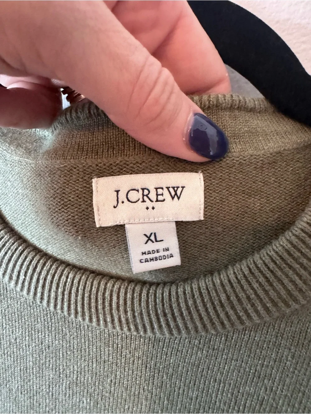 J.Crew Olive Green Relaxed Crewneck Sweater – Women’s XL